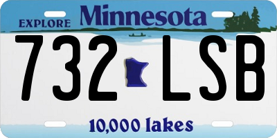 MN license plate 732LSB