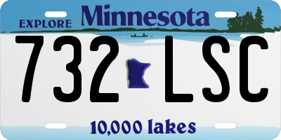 MN license plate 732LSC