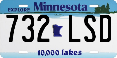 MN license plate 732LSD