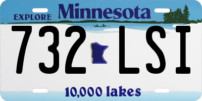 MN license plate 732LSI