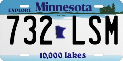 MN license plate 732LSM