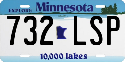 MN license plate 732LSP