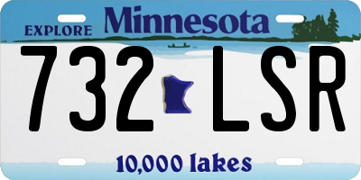 MN license plate 732LSR