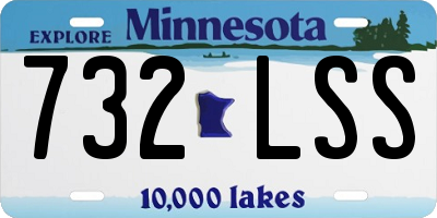 MN license plate 732LSS