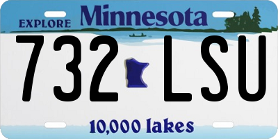 MN license plate 732LSU