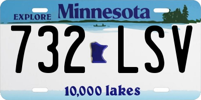 MN license plate 732LSV