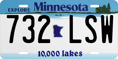 MN license plate 732LSW
