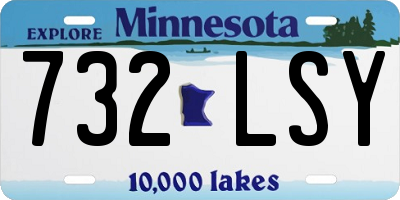 MN license plate 732LSY