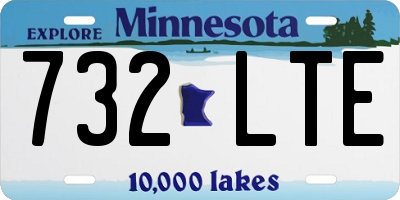 MN license plate 732LTE