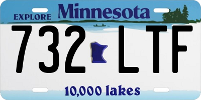 MN license plate 732LTF