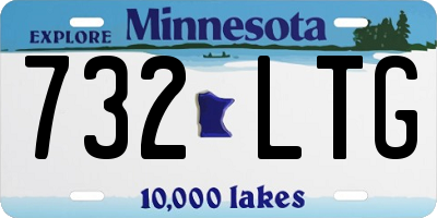 MN license plate 732LTG