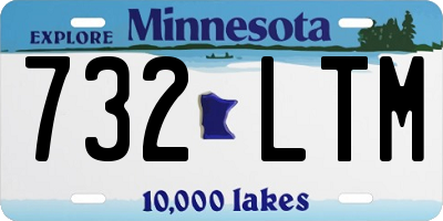 MN license plate 732LTM