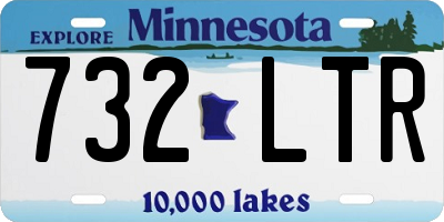 MN license plate 732LTR