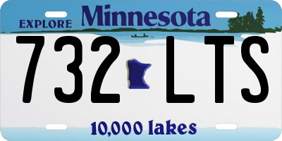 MN license plate 732LTS