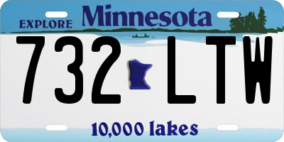 MN license plate 732LTW