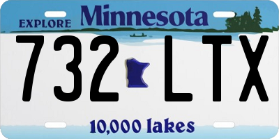 MN license plate 732LTX