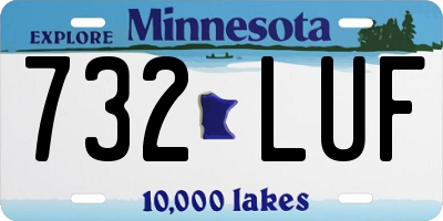 MN license plate 732LUF
