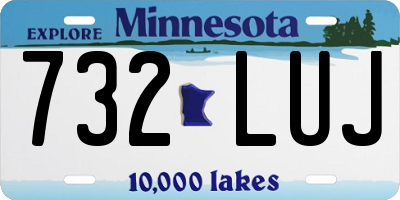 MN license plate 732LUJ
