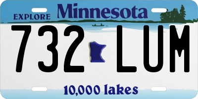 MN license plate 732LUM