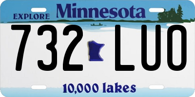 MN license plate 732LUO