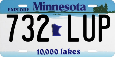 MN license plate 732LUP