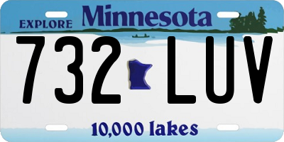 MN license plate 732LUV