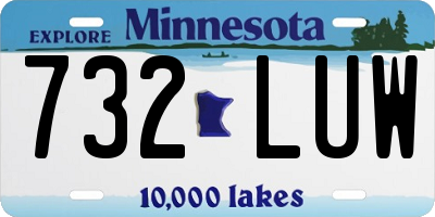 MN license plate 732LUW