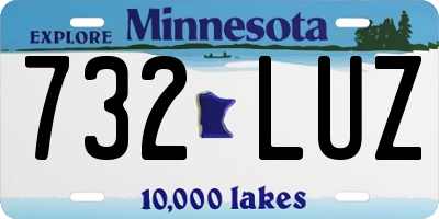 MN license plate 732LUZ