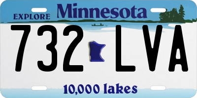 MN license plate 732LVA