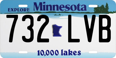 MN license plate 732LVB