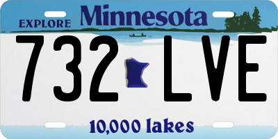 MN license plate 732LVE