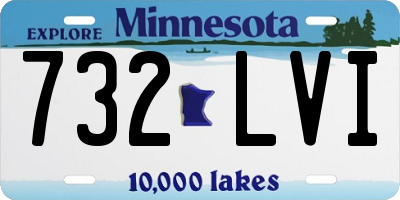MN license plate 732LVI