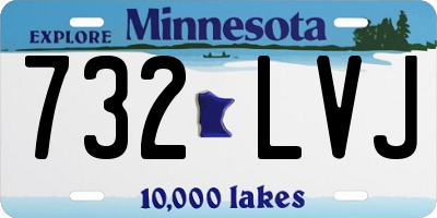 MN license plate 732LVJ