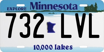 MN license plate 732LVL