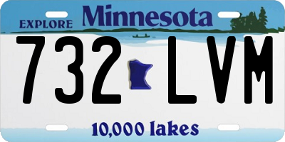 MN license plate 732LVM