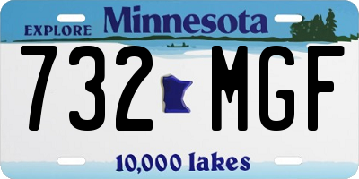 MN license plate 732MGF
