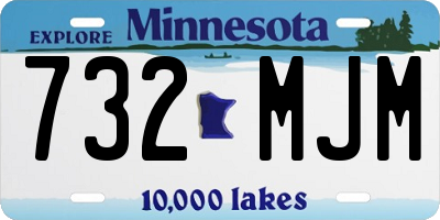 MN license plate 732MJM