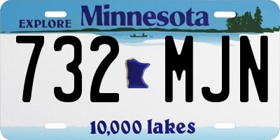 MN license plate 732MJN