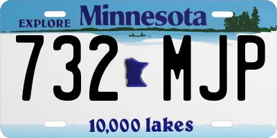 MN license plate 732MJP