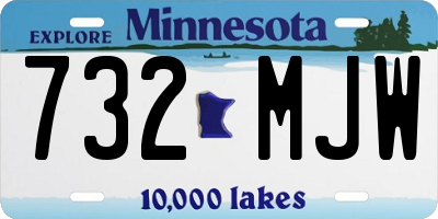 MN license plate 732MJW