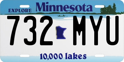 MN license plate 732MYU