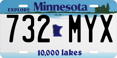MN license plate 732MYX