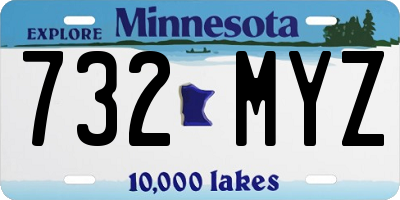 MN license plate 732MYZ