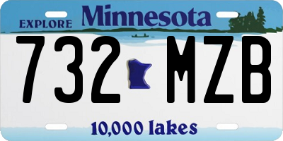 MN license plate 732MZB