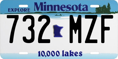 MN license plate 732MZF