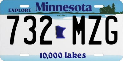 MN license plate 732MZG