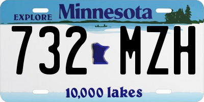 MN license plate 732MZH