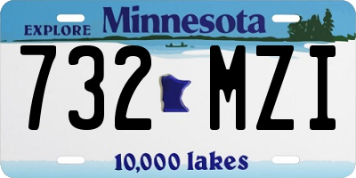 MN license plate 732MZI