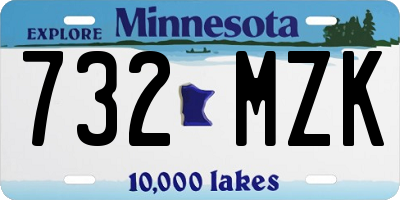 MN license plate 732MZK