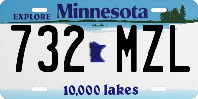 MN license plate 732MZL